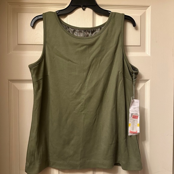 Josephine Chaus Olive Green Tank, Tags Attached, Size M, Excellent Condition!!! - Picture 1 of 2